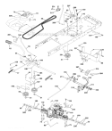 Drive Diagram and Parts List for YTH24V48LS 2012-08 - 96048001402 Husqvarna Lawn Tractor