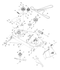 Mower DeckCutting Deck Diagram and Parts List for YTH24V48LS 2012-08 - 96048001402 Husqvarna Lawn Tractor
