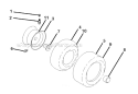 Wheels  Tires Diagram and Parts List for YTH24V48LS 2012-09 - 96043008900 Husqvarna Lawn Tractor