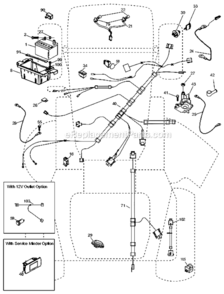 Electrical Diagram and Parts List for YTH26V54 96043011103 Husqvarna Lawn Tractor