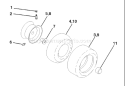 Page K Diagram and Parts List for 145 YTH  954140015A -1999-05 Husqvarna Lawn Tractor