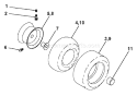 Page K Diagram and Parts List for 150 YTH  954140007C -1997-12 Husqvarna Lawn Tractor