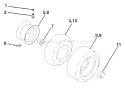 Page K Diagram and Parts List for 150 YTH  954140007D -1998-02 Husqvarna Lawn Tractor