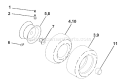 Page J Diagram and Parts List for 150 YTH  954140108B -1999-11 Husqvarna Lawn Tractor