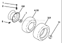 Page J Diagram and Parts List for 150 YTH  HCYTHB -954880011 -1996-01 Husqvarna Lawn Tractor