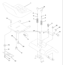 Page H Diagram and Parts List for 180 YTH  954001172A -1994-07 Husqvarna Lawn Tractor