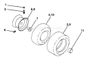 Page K Diagram and Parts List for 180 YTH  954140010B -1996-12 Husqvarna Lawn Tractor