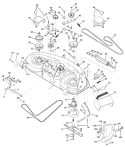 Page G Diagram and Parts List for 180 YTH  954140010B -1996-12 Husqvarna Lawn Tractor