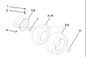 Page K Diagram and Parts List for 180 YTH  954140010F -1998-07 Husqvarna Lawn Tractor