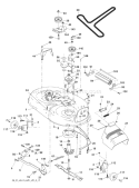 Page F Diagram and Parts List for 18542 YTH  96013000202 -2008-02 Husqvarna Lawn Tractor