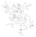 Page F Diagram and Parts List for YT1942T YT 1942 T 96043000300 -2006-05 Husqvarna Lawn Tractor
