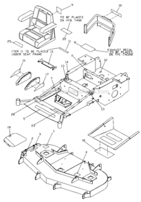 Part Location Diagram of 539103328 Husqvarna DECAL, THROWN OBJECTS