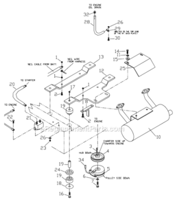 Part Location Diagram of 539105025 Husqvarna ENGINE MOUNTS