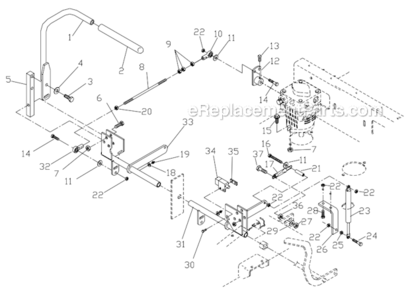 Part Location Diagram of 539104363 Husqvarna Control, left