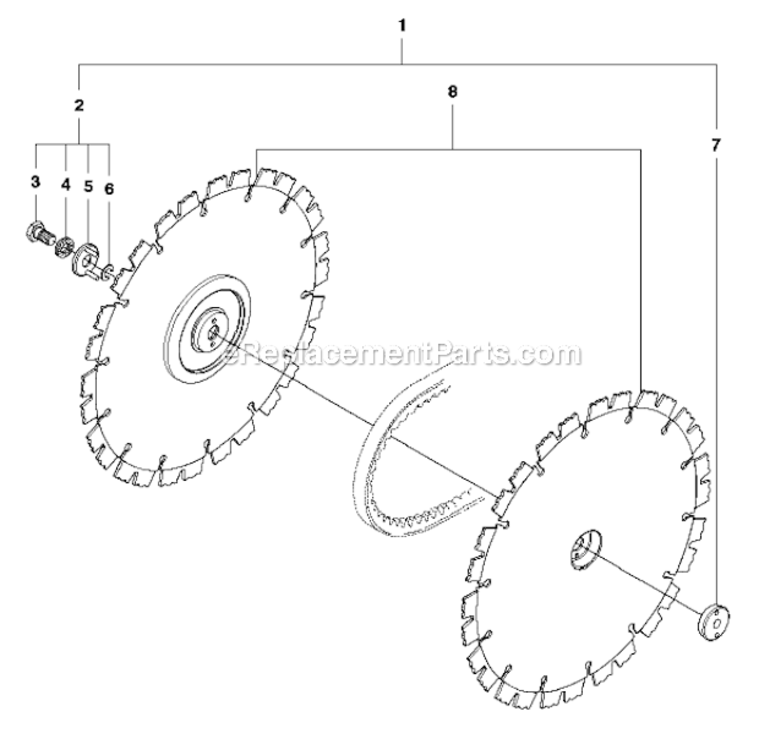 Cutting_Blade Diagram and Parts List for K3000 2009-05 Husqvarna Concrete Saw