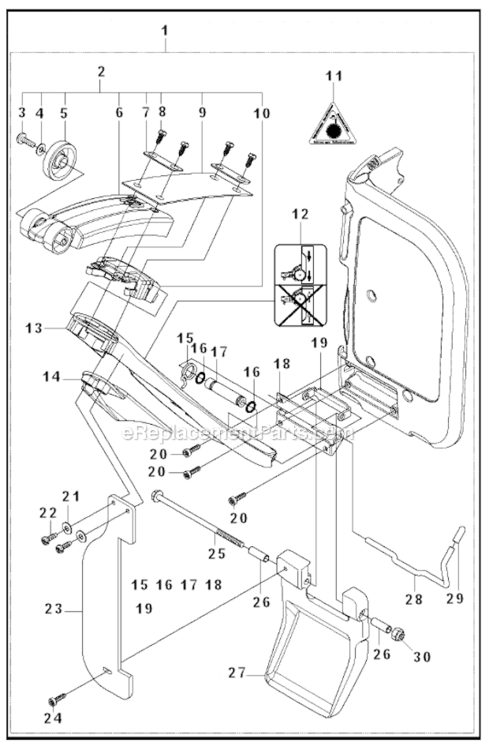 Spray_System Diagram and Parts List for K3000 2009-05 Husqvarna Concrete Saw