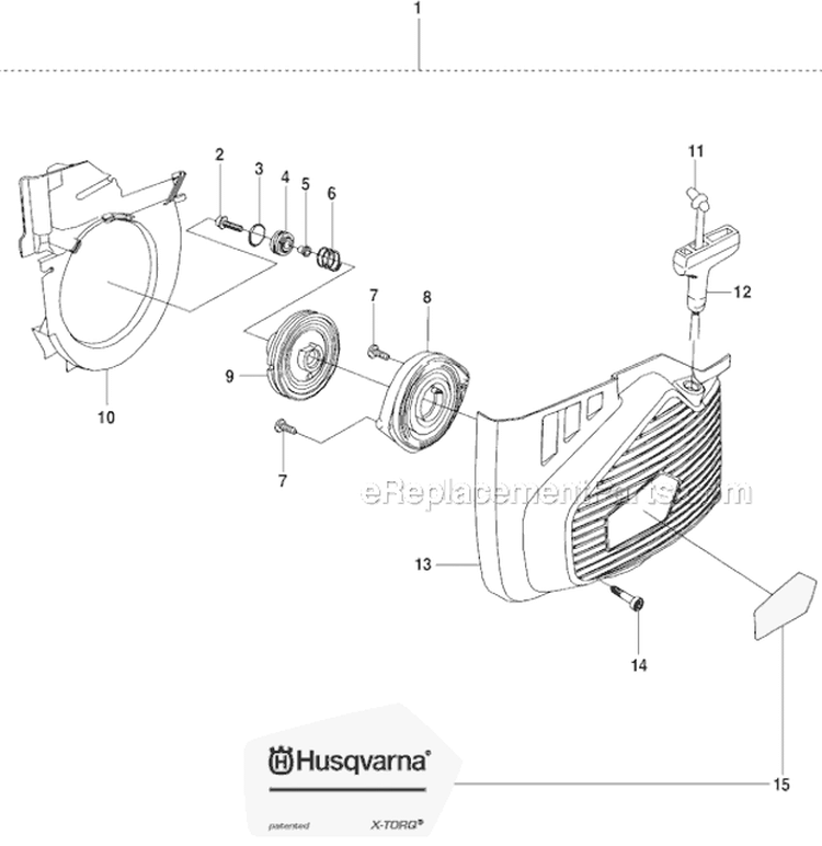 Page I Diagram and Parts List for K970  Husqvarna Concrete Saw