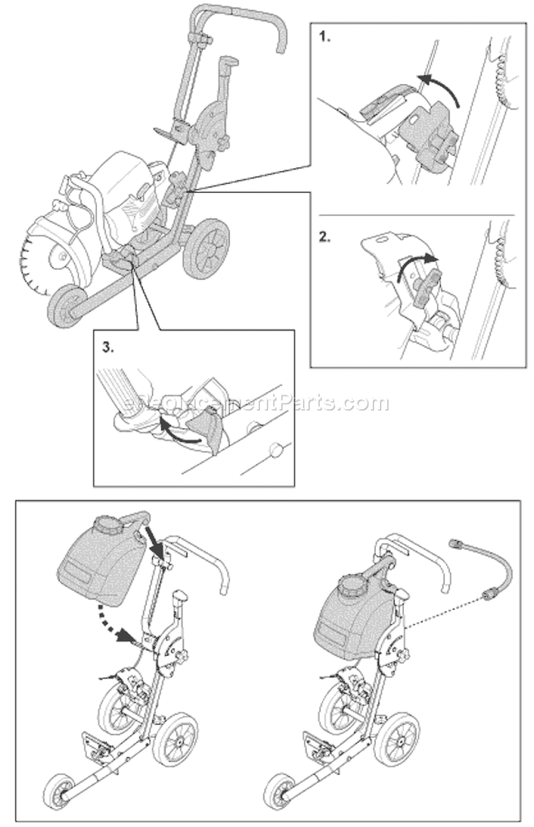 Page D Diagram and Parts List for KV750TROLLEY KV 750 Trolley 2007-06 Husqvarna Concrete Saw