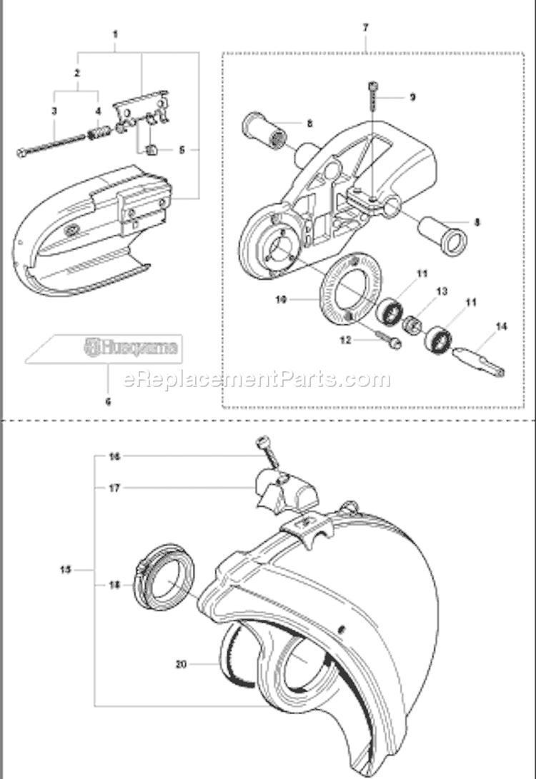 Page L Diagram and Parts List for K1250RAIL K 1250 Rail 2007-01 Husqvarna Concrete Saw