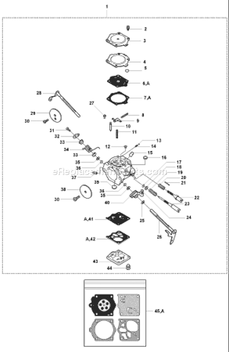 Page C Diagram and Parts List for K1250 K 1250 2007-01 Husqvarna Concrete Saw