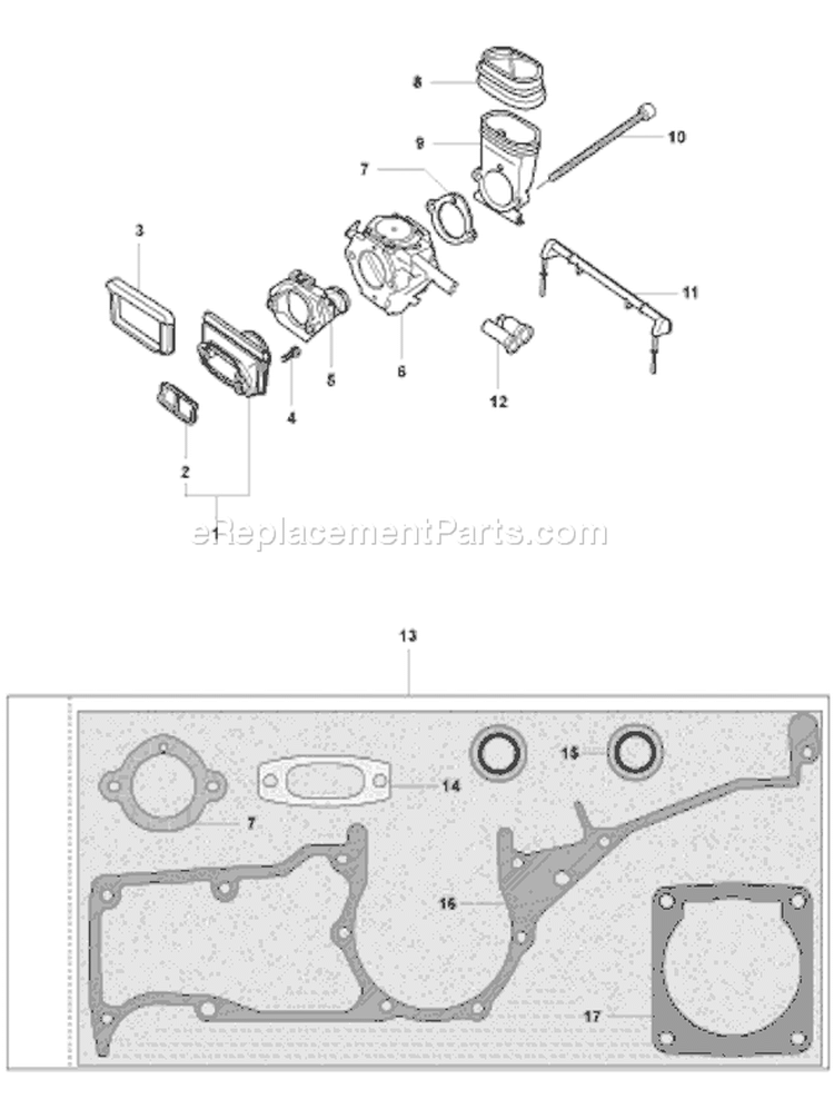 Page D Diagram and Parts List for K1250 K 1250 2007-01 Husqvarna Concrete Saw