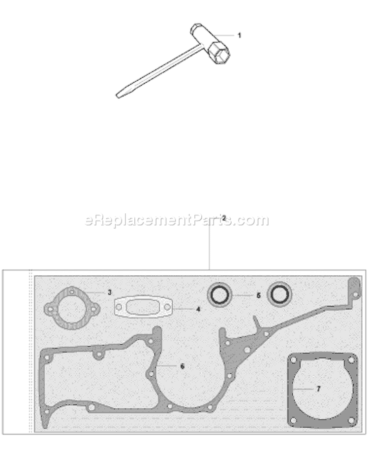 Page E Diagram and Parts List for K1250 K 1250 2007-01 Husqvarna Concrete Saw