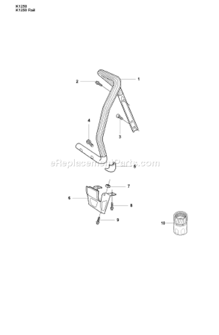 Page K Diagram and Parts List for K1250ACTIVE K 1250 Active 2008-01 Husqvarna Concrete Saw