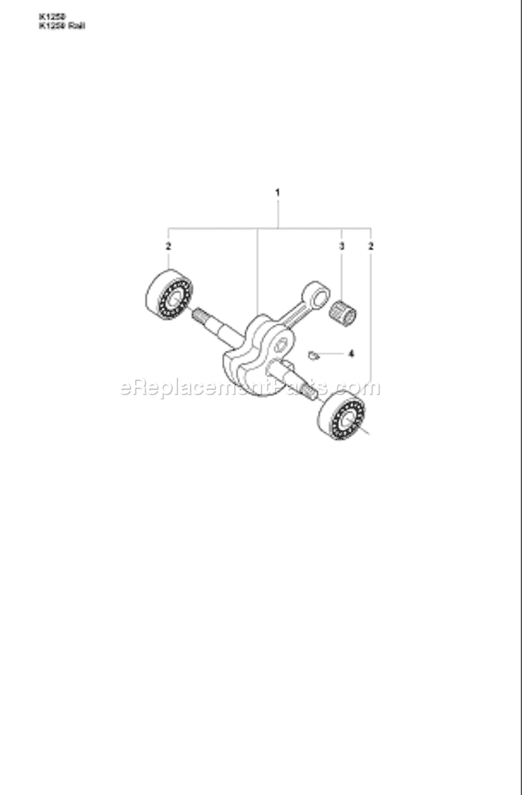 Page H Diagram and Parts List for K1250ACTIVE K 1250 Active 2008-01 Husqvarna Concrete Saw