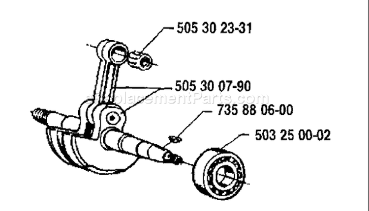 Page D Diagram and Parts List for K185 K 185 1987-01 Husqvarna Concrete Saw