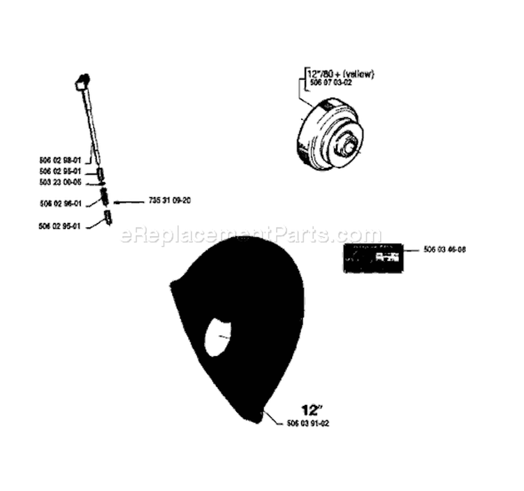 Page G Diagram and Parts List for K185 K 185 1987-01 Husqvarna Concrete Saw