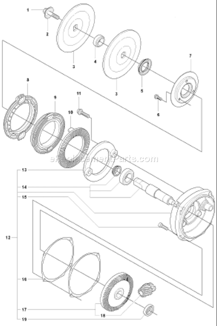 Page D Diagram and Parts List for K3000ELECTRIC K 3000 Electric 2007-01 Husqvarna Concrete Saw