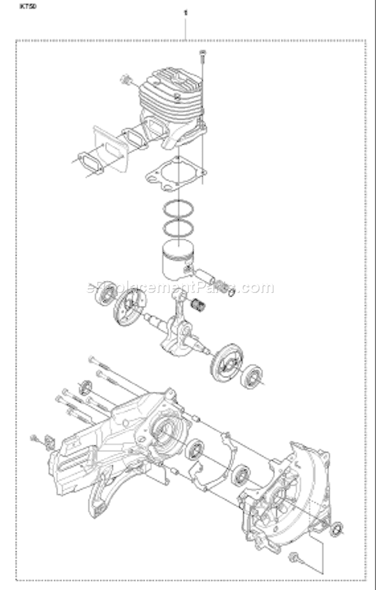 Page E Diagram and Parts List for K750 K 750 2007-01 Husqvarna Concrete Saw
