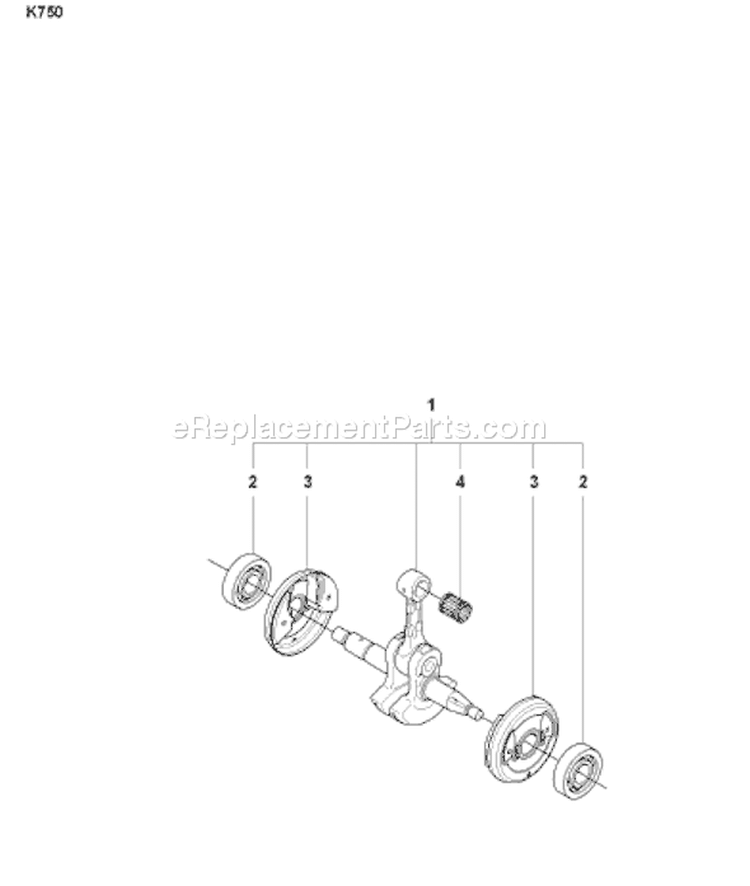 Page G Diagram and Parts List for K750 K 750 2007-01 Husqvarna Concrete Saw