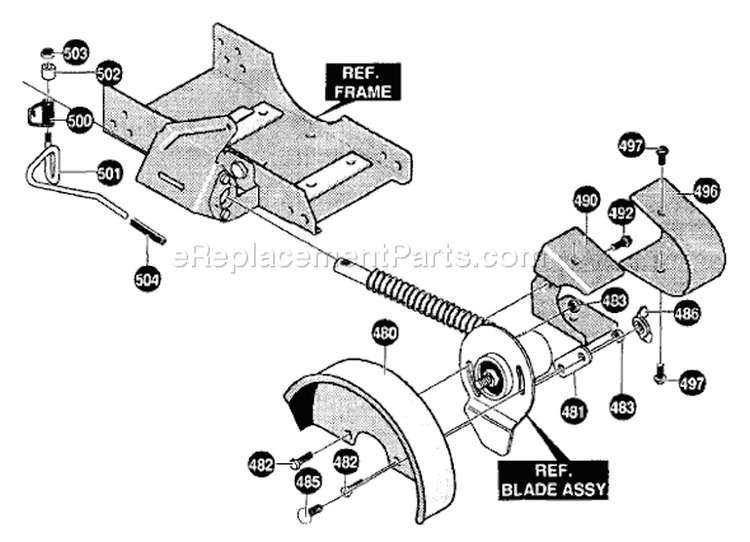 Page E Diagram and Parts List for LE309 LE 309 1996-01 Husqvarna Edger