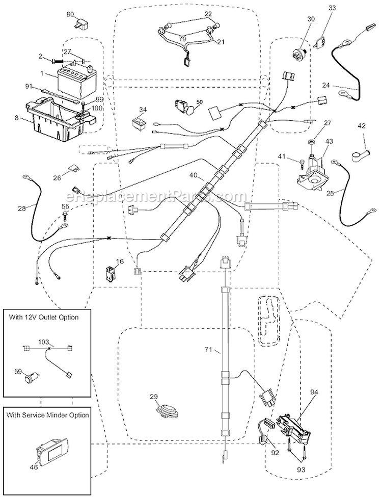 Electrical Diagram and Parts List for LGT2554 96045001502 Husqvarna Lawn Tractor
