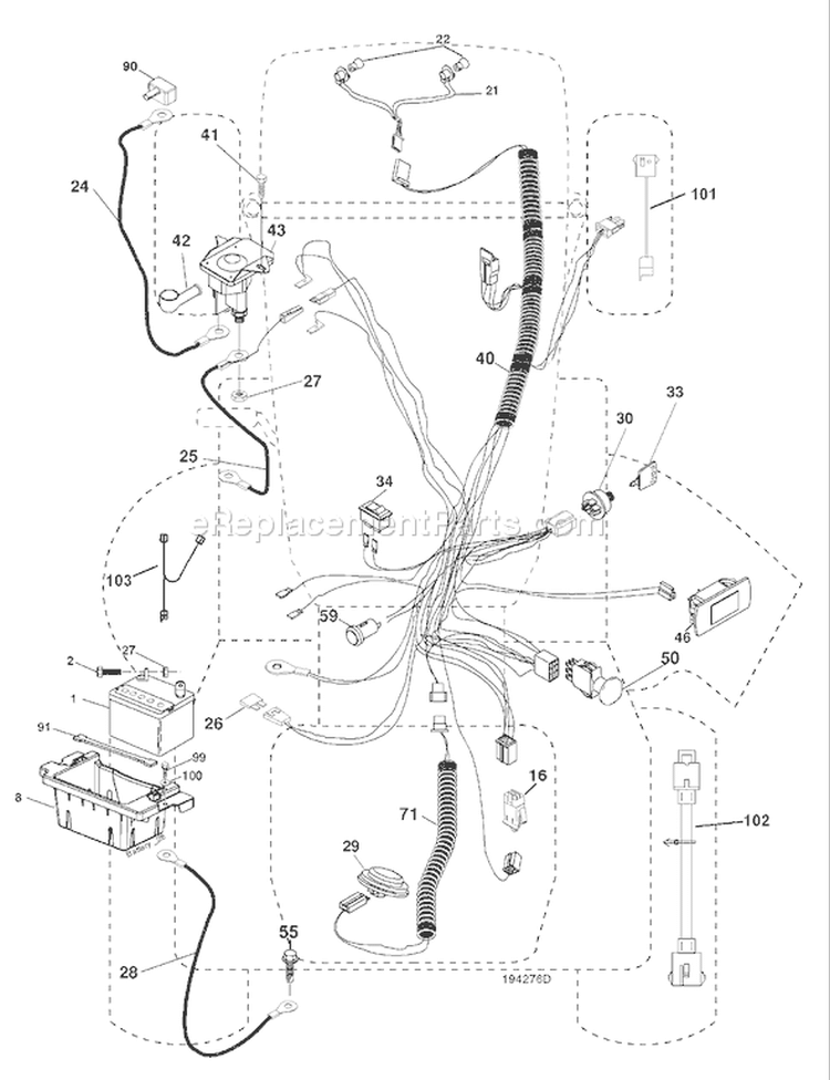 Page D Diagram and Parts List for 2654 LGT  96043003600 -2007-05 Husqvarna Lawn Tractor