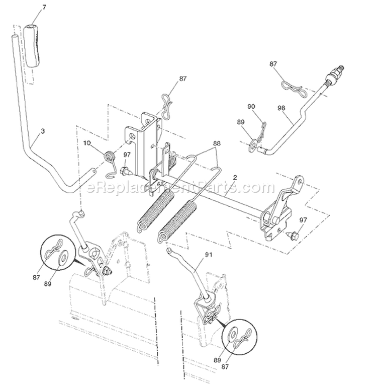 Page G Diagram and Parts List for 2654 LGT  96043003600 -2007-05 Husqvarna Lawn Tractor