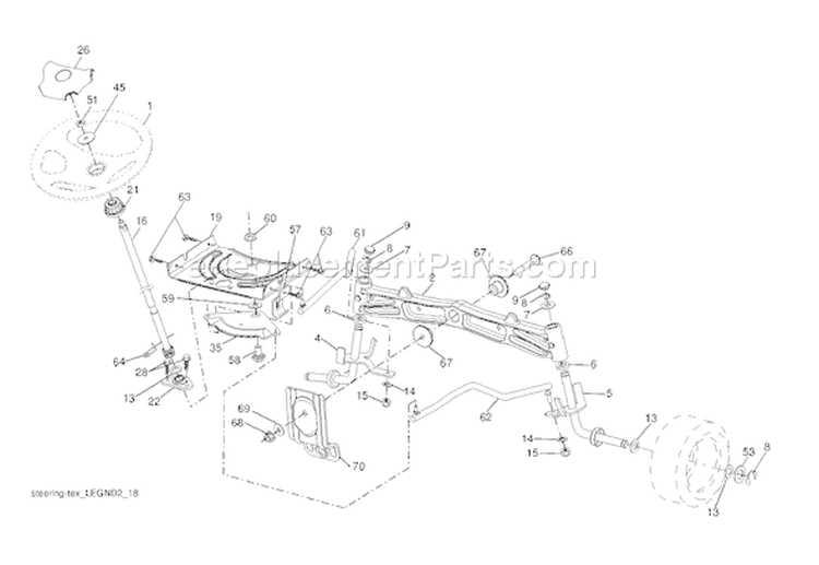 Page I Diagram and Parts List for 2654 LGT  96043003601 -2008-01 Husqvarna Lawn Tractor