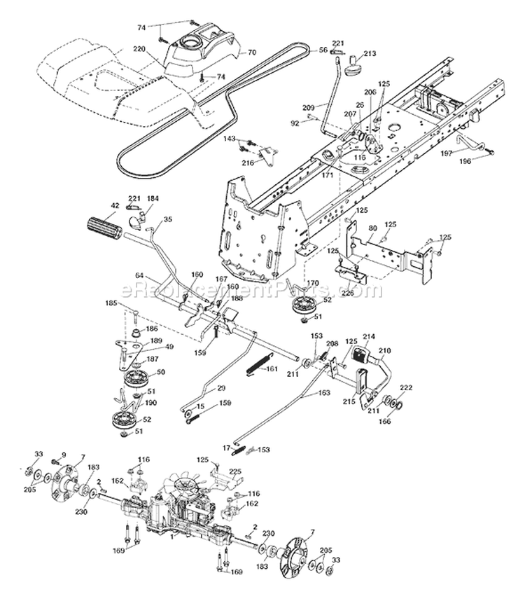 Page C Diagram and Parts List for 2654 LGT  96045000700 -2006-11 Husqvarna Lawn Tractor