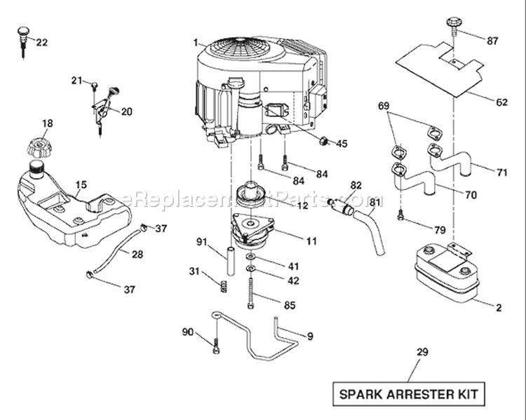 Page D Diagram and Parts List for LOGTH 2448 T 96045000300 -2005-11 Husqvarna Lawn Tractor
