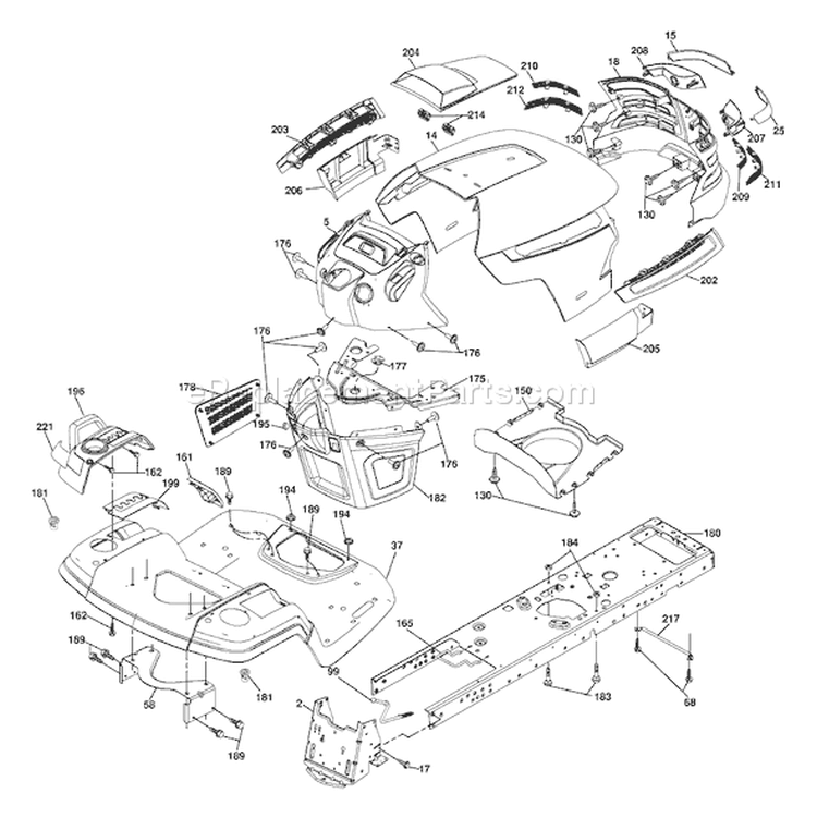 Page A Diagram and Parts List for LOYTH 20 F 42 T 96045000200 -2006-02 Husqvarna Lawn Tractor
