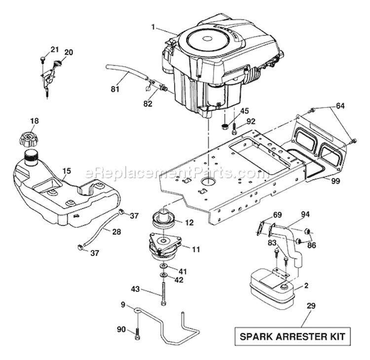 Page D Diagram and Parts List for LOYTH 20 F 42 T 96045000200 -2006-02 Husqvarna Lawn Tractor