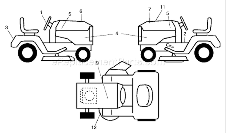 Page B Diagram and Parts List for LOYTH 20 F 42 T 96045000201 -2006-02 Husqvarna Lawn Tractor