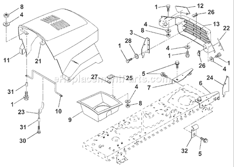 Page I Diagram and Parts List for 125 LRH  954001222A -1994-07 Husqvarna Lawn Tractor