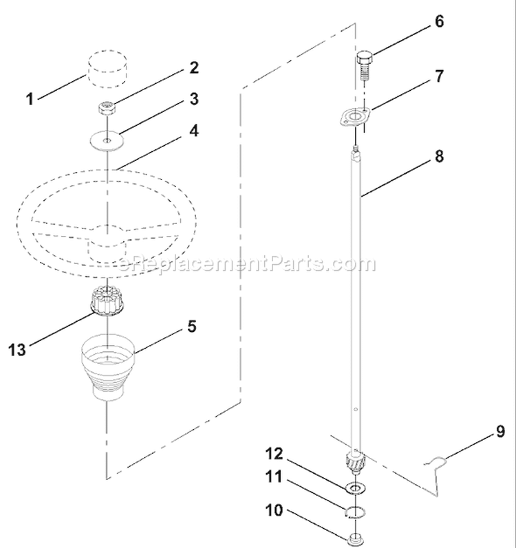 Page N Diagram and Parts List for 125 LRH  954001222B -1995-03 Husqvarna Lawn Tractor