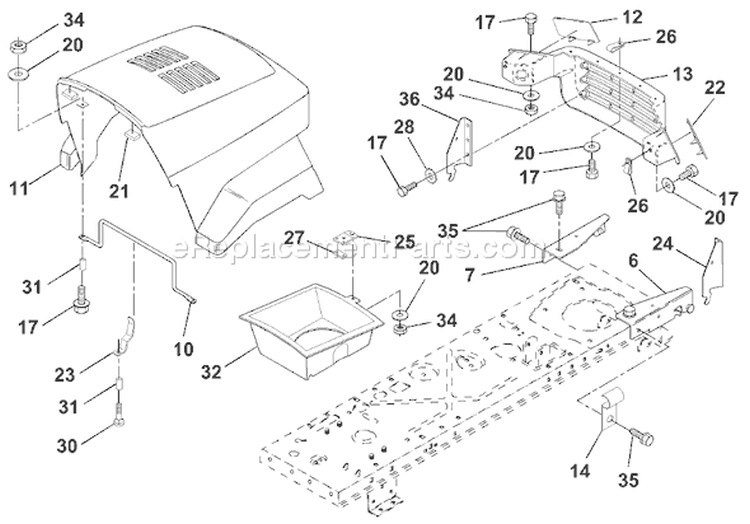 Page I Diagram and Parts List for 125 LRH  954001222B -1995-03 Husqvarna Lawn Tractor