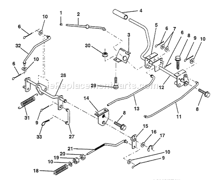 Page A Diagram and Parts List for 125 LRH  HNHR38B -954000622 -1994-01 Husqvarna Lawn Tractor