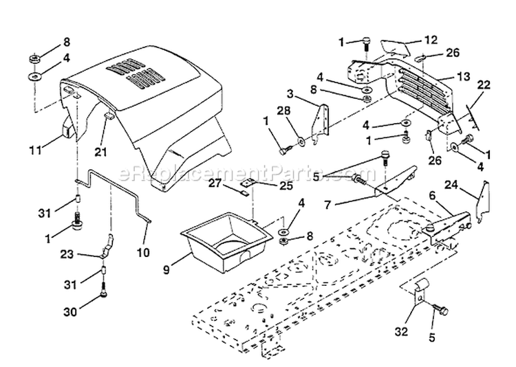 Page I Diagram and Parts List for 125 LRH  HNHR38B -954000622 -1994-01 Husqvarna Lawn Tractor