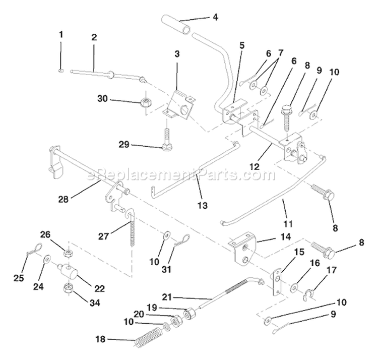 Page A Diagram and Parts List for LR110 LR 110 954001232C -1995-08 Husqvarna Lawn Tractor