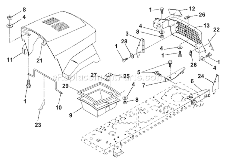 Page J Diagram and Parts List for LR111 LR 111 9540001212A -1994-07 Husqvarna Lawn Tractor